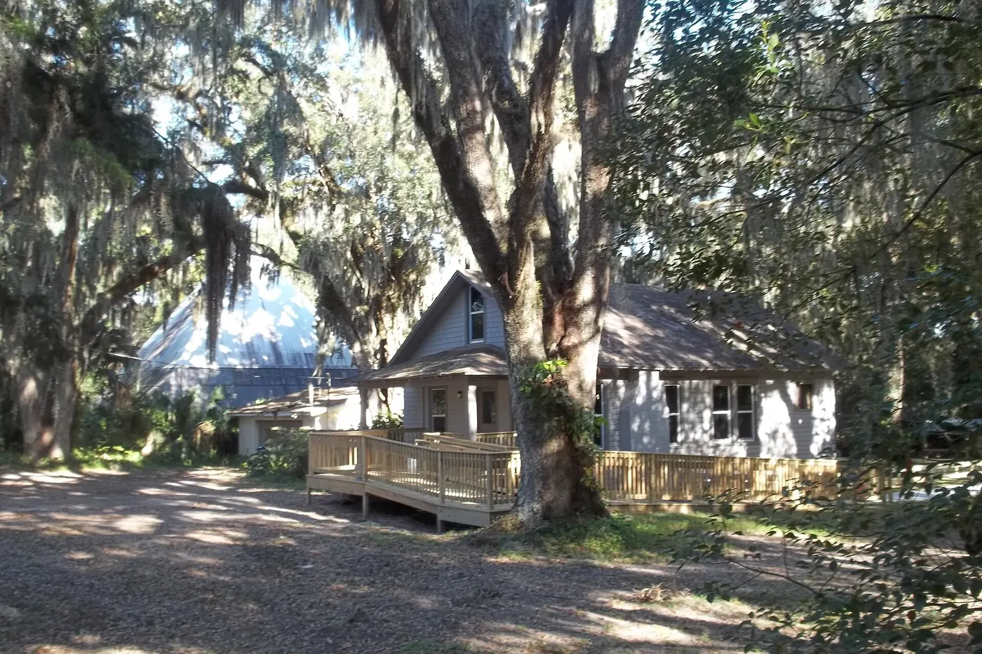 A wooded trail at Tree Hill Nature Center in Arlington, Jacksonville